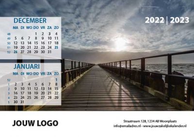 A5 Bureaukalender Langs de Noordzee 2022