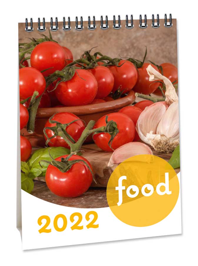 A6 Bureaukalender Food 2022