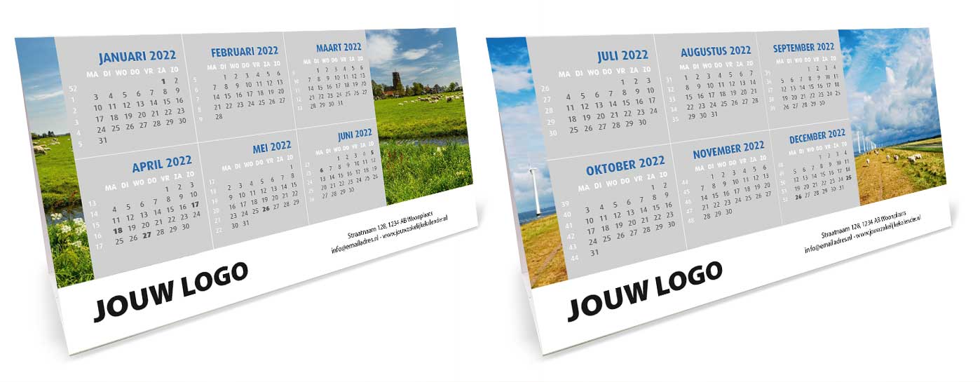 Bureaukalender driehoekskalender liggend 2022. Thema Holland Bureaukalender driehoekskalender liggend 2022. Thema Holland