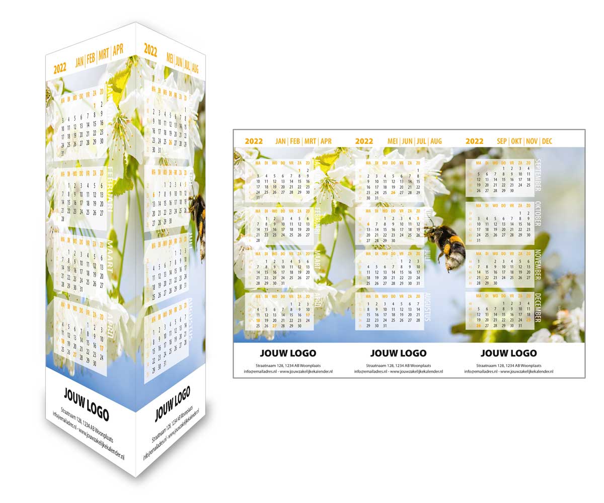 Bureaukalender driehoekskalender staand 2022 Bureaukalender driehoekskalender staand 2022