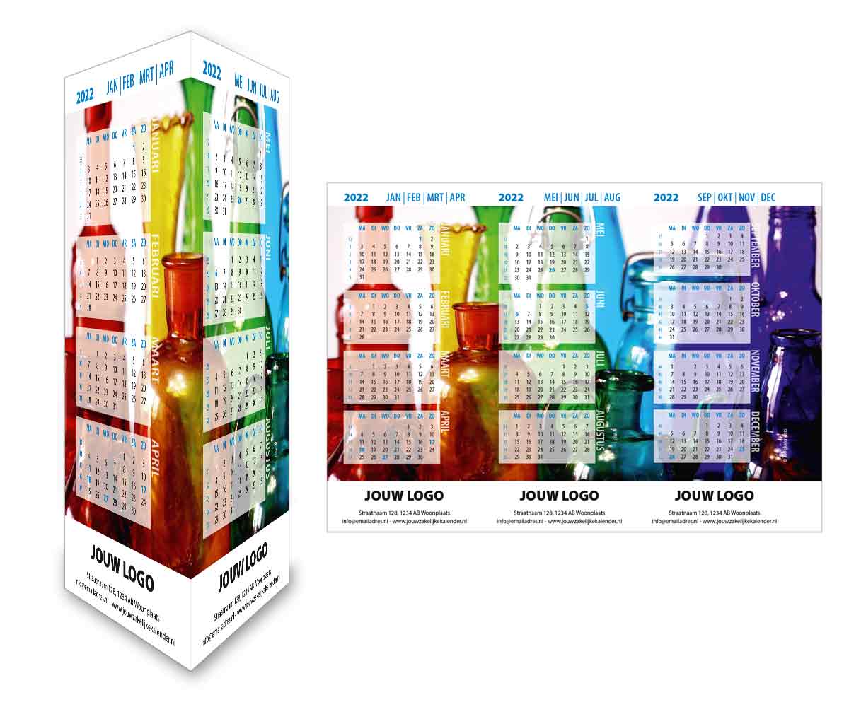 Bureaukalender driehoekskalender staand 2022 Bureaukalender driehoekskalender staand 2022