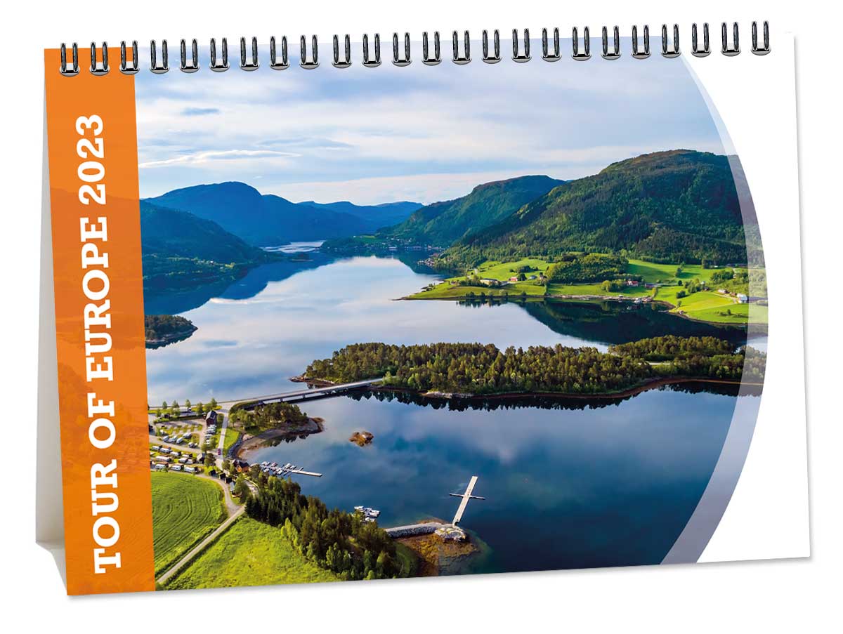 A5 Bureaukalender Tour of Europe 2023