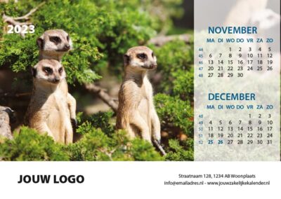 A6 Bureaukalender Beestenboel 2023
