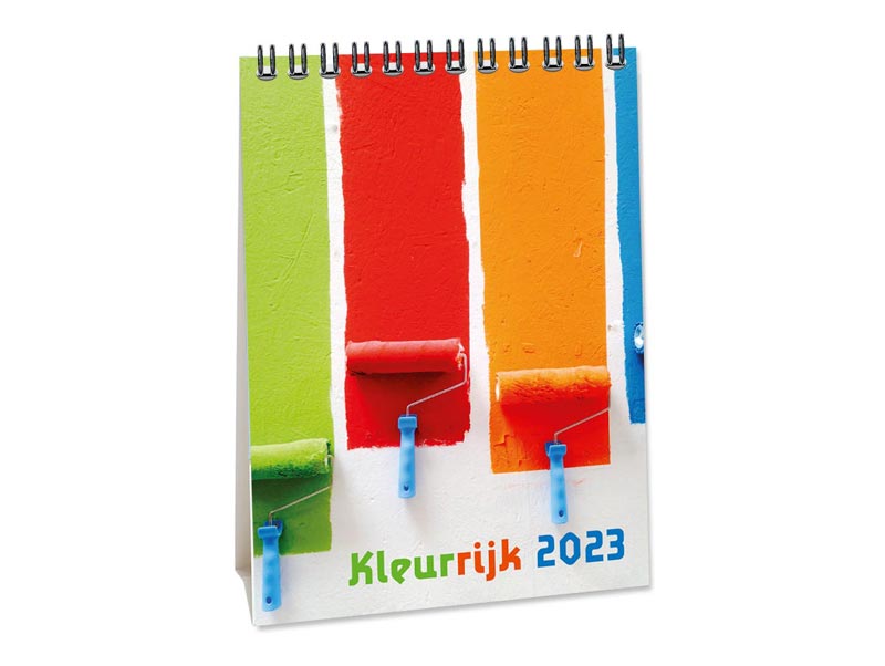 A6 Bureaukalender Kleurrijk 2023