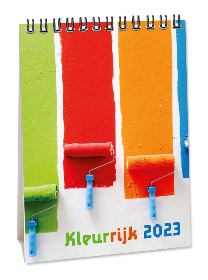A6 Bureaukalender Kleurrijk 2023