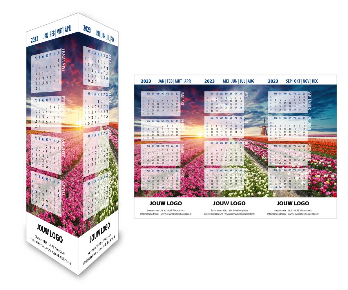 Bureaukalender driehoekskalender staand Bureaukalender driehoekskalender staand