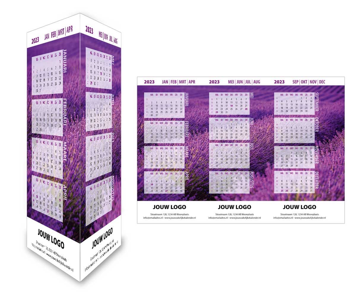 Bureaukalender driehoekskalender staand Bureaukalender driehoekskalender staand