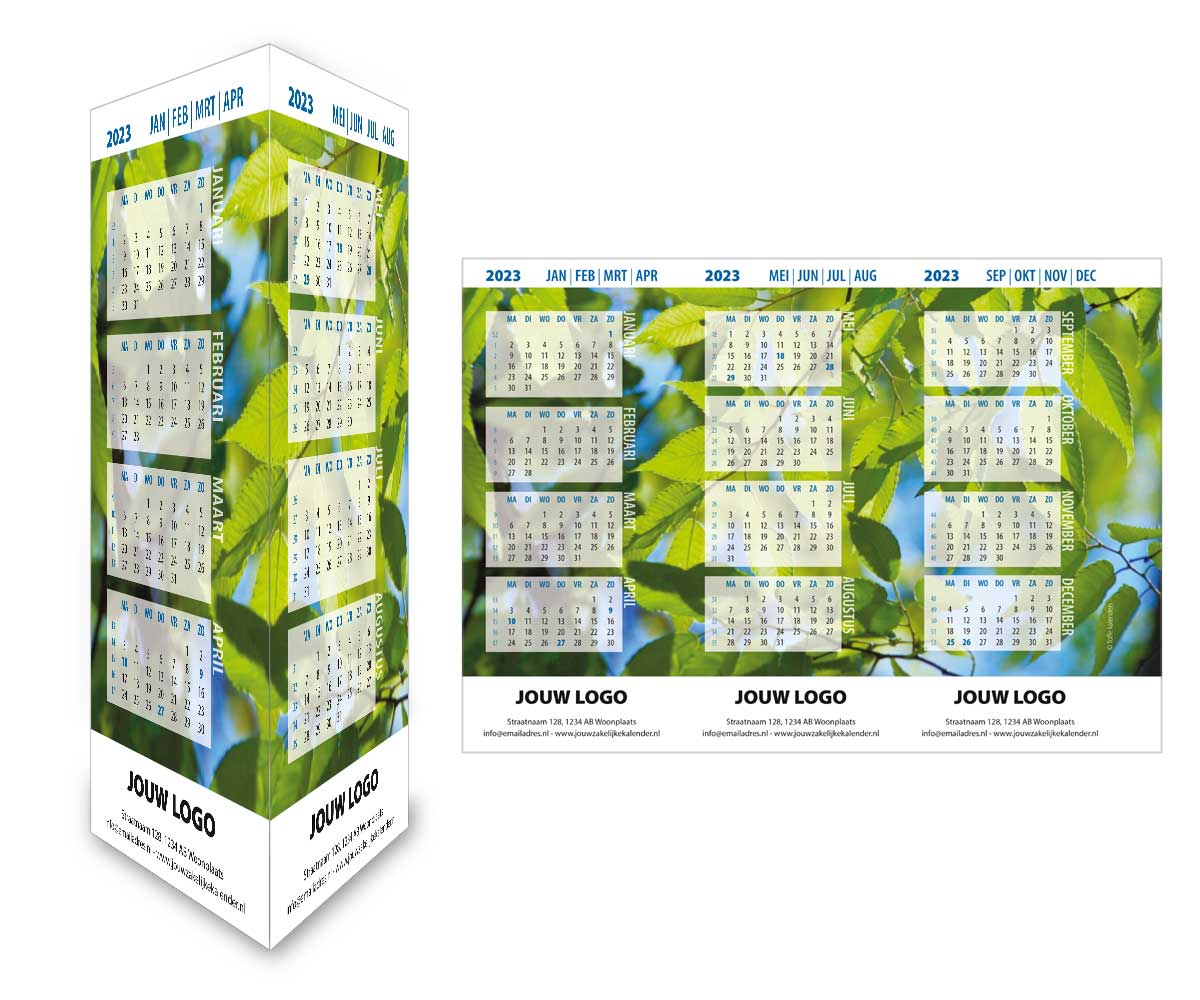 Bureaukalender driehoekskalender staand Bureaukalender driehoekskalender staand