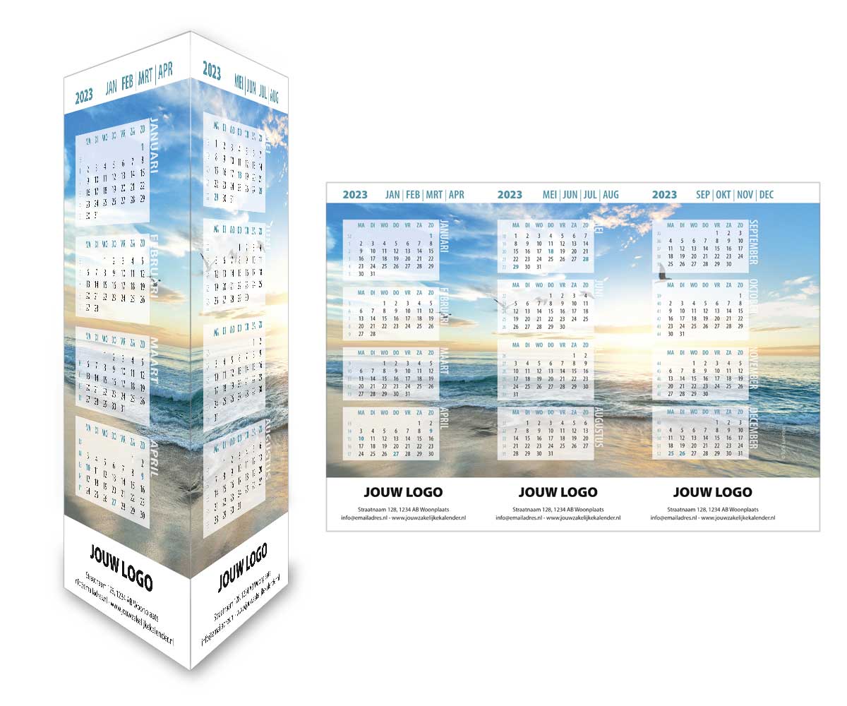 Bureaukalender driehoekskalender staand Bureaukalender driehoekskalender staand