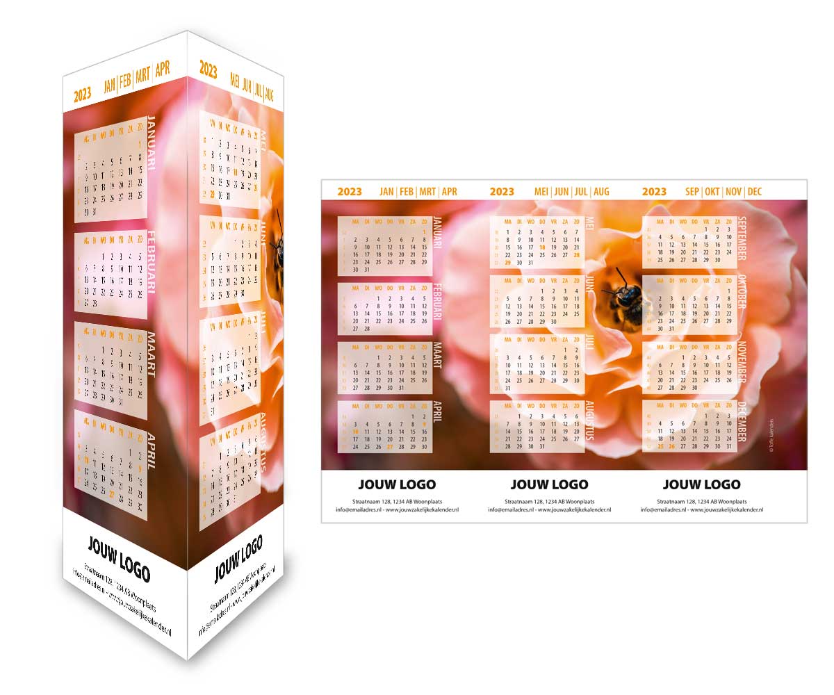 Bureaukalender driehoekskalender staand Bureaukalender driehoekskalender staand