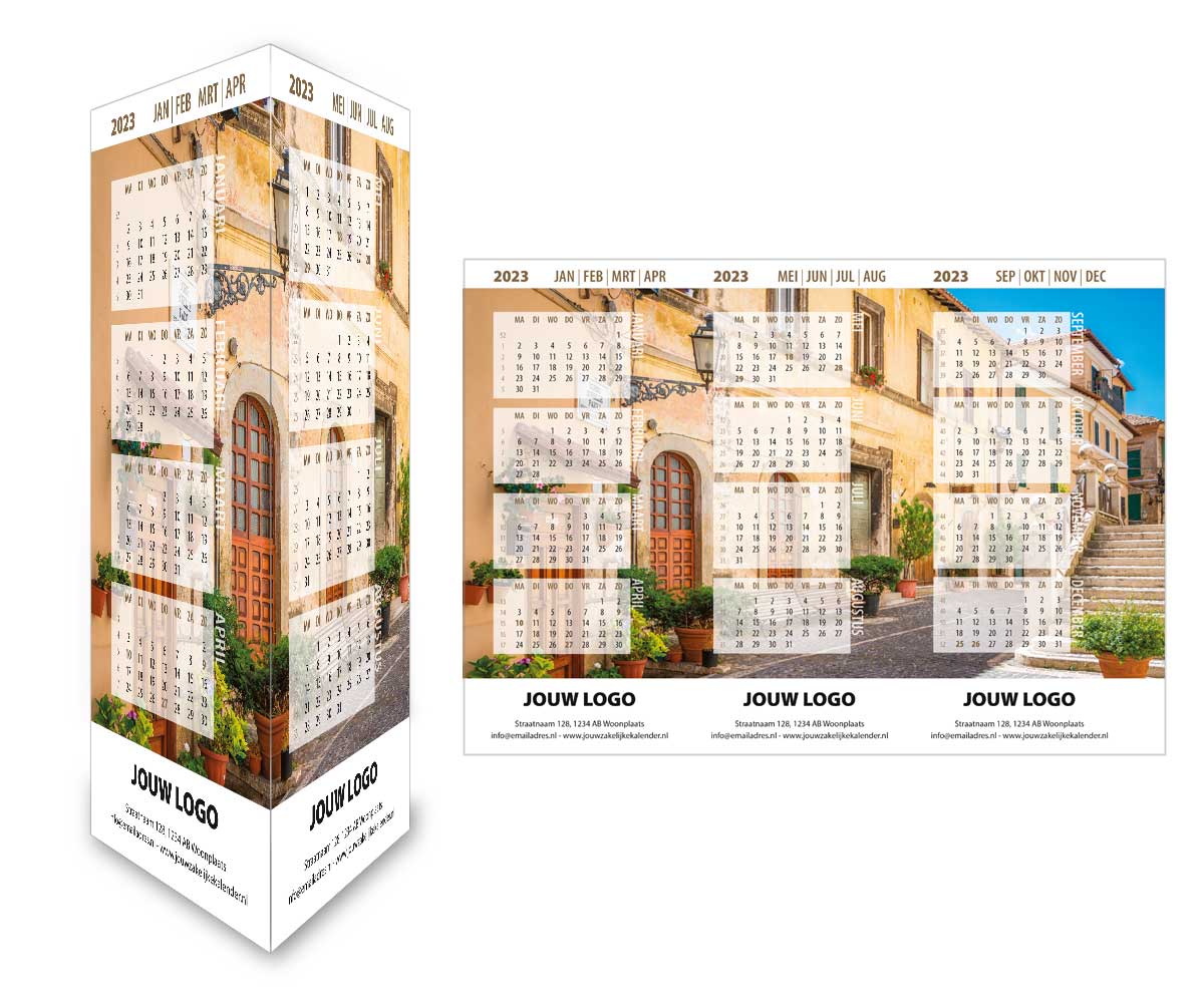 Bureaukalender driehoekskalender staand Bureaukalender driehoekskalender staand