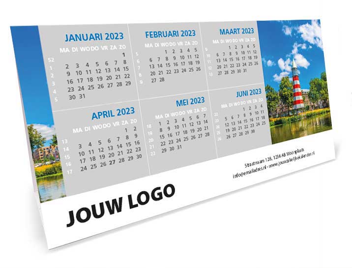 Bureaukalender driehoekskalender liggend 2023 Bureaukalender driehoekskalender liggend 2023