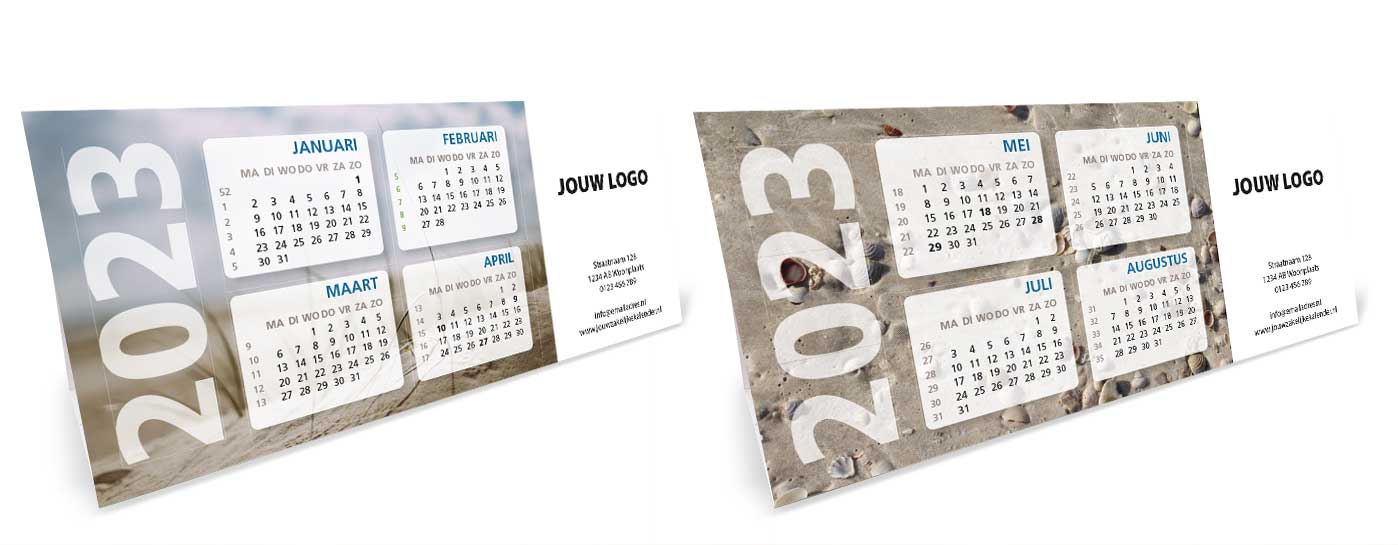 Bureaukalender driehoekskalender liggend 2023 Bureaukalender driehoekskalender liggend 2023