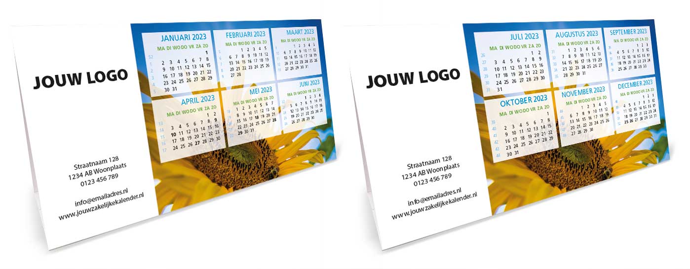 Bureaukalender driehoekskalender liggend 2023 Bureaukalender driehoekskalender liggend 2023