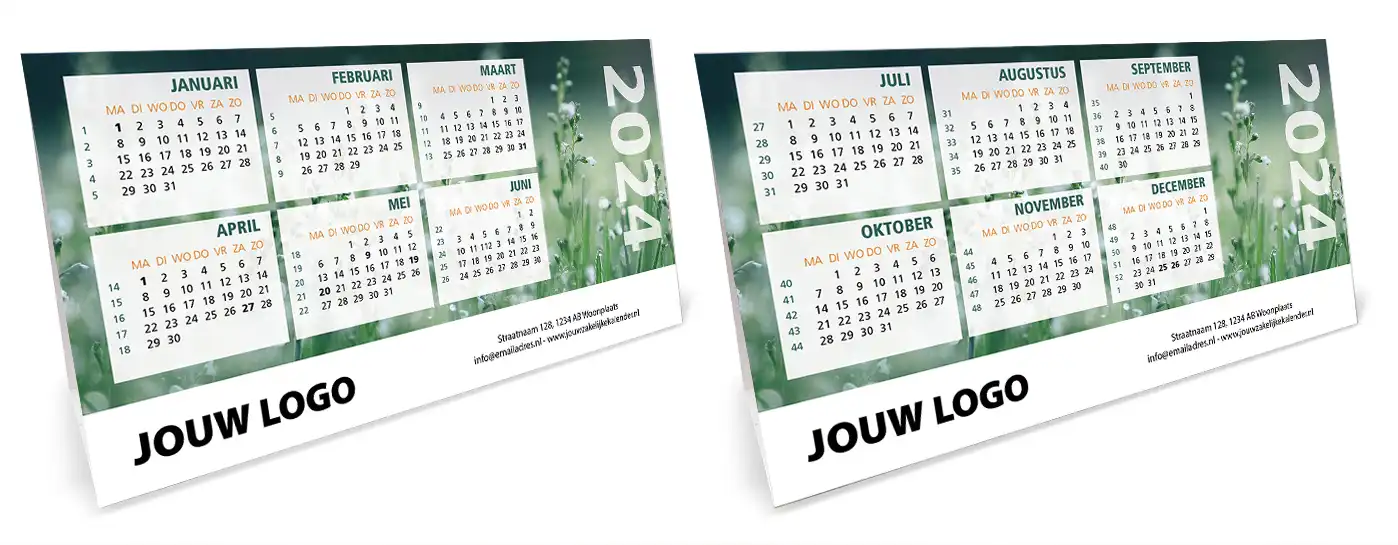 Driehoek bureaukalender 2024