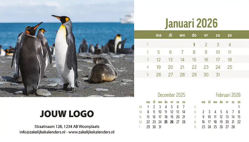A5 Bureaukalender Beestenboel 2026