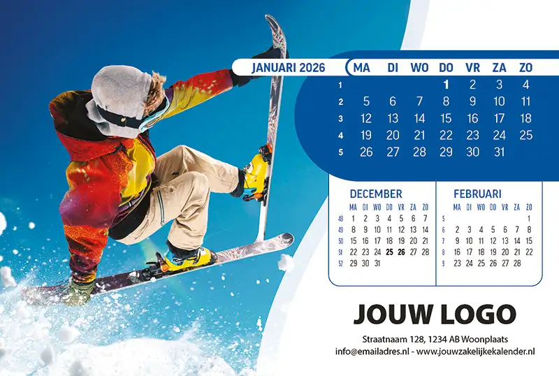 A5 Bureaukalender Extreme Sports 2026