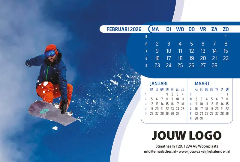 A5 Bureaukalender Extreme Sports 2026