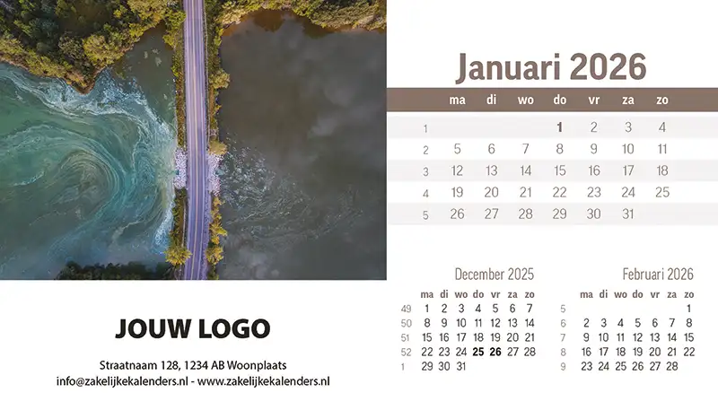 A5 Bureaukalender Look Down 2026