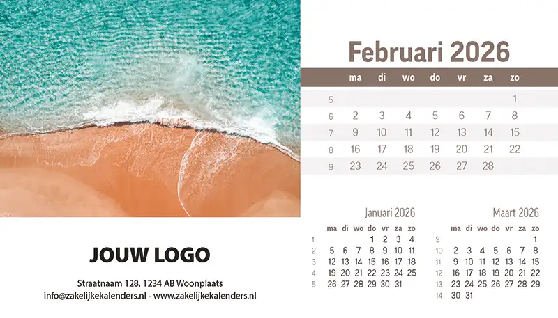 A5 Bureaukalender Look Down 2026