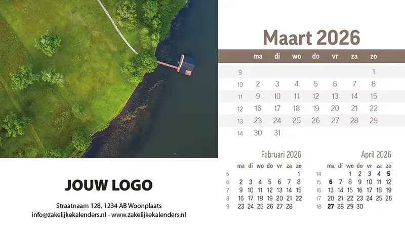 A5 Bureaukalender Look Down 2026