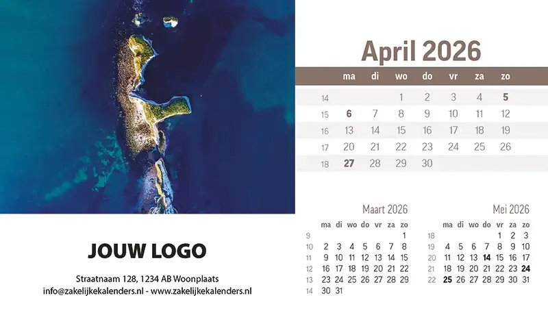 A5 Bureaukalender Look Down 2026