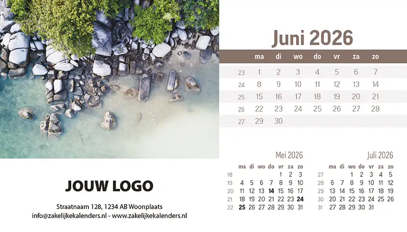 A5 Bureaukalender Look Down 2026