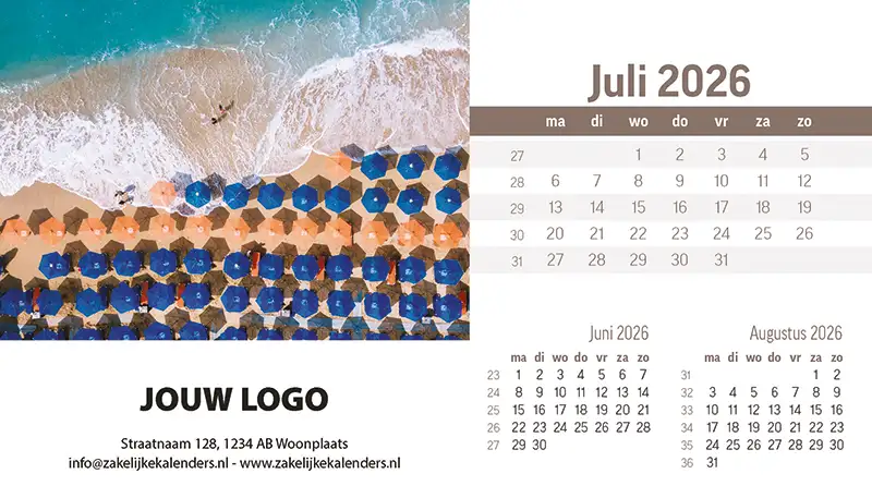 A5 Bureaukalender Look Down 2026