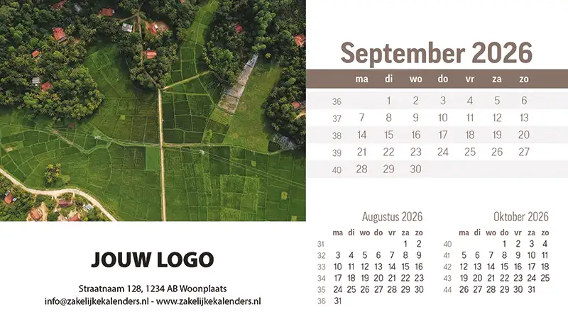 A5 Bureaukalender Look Down 2026