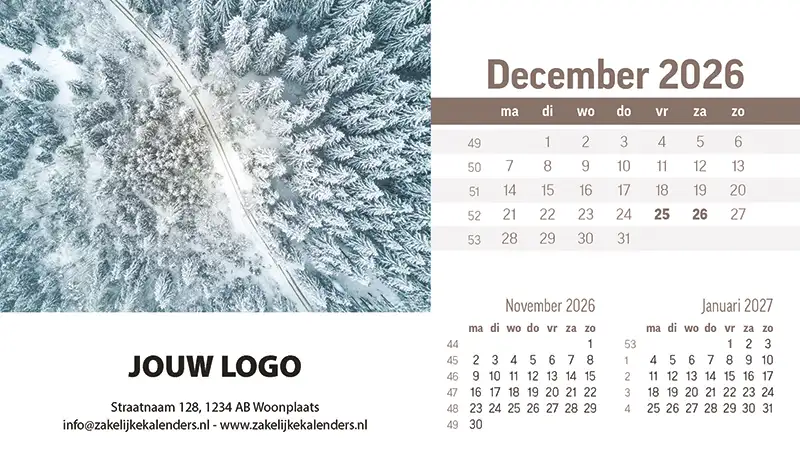 A5 Bureaukalender Look Down 2026