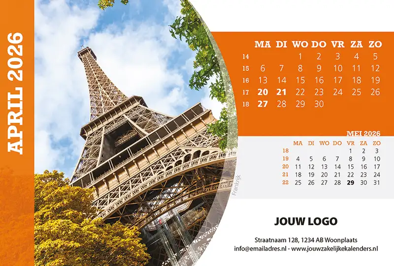 A5 Bureaukalender TourOfEurope 2026