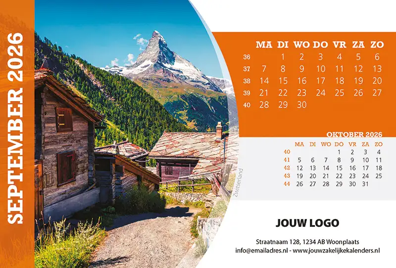 A5 Bureaukalender TourOfEurope 2026