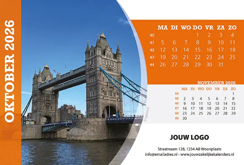 A5 Bureaukalender TourOfEurope 2026